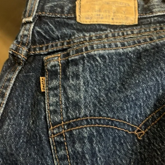 Vintage Levi’s Women’s Acid Wash Back Seam Back Zippers High Rise Tapered Sz 13 - Picture 6 of 8